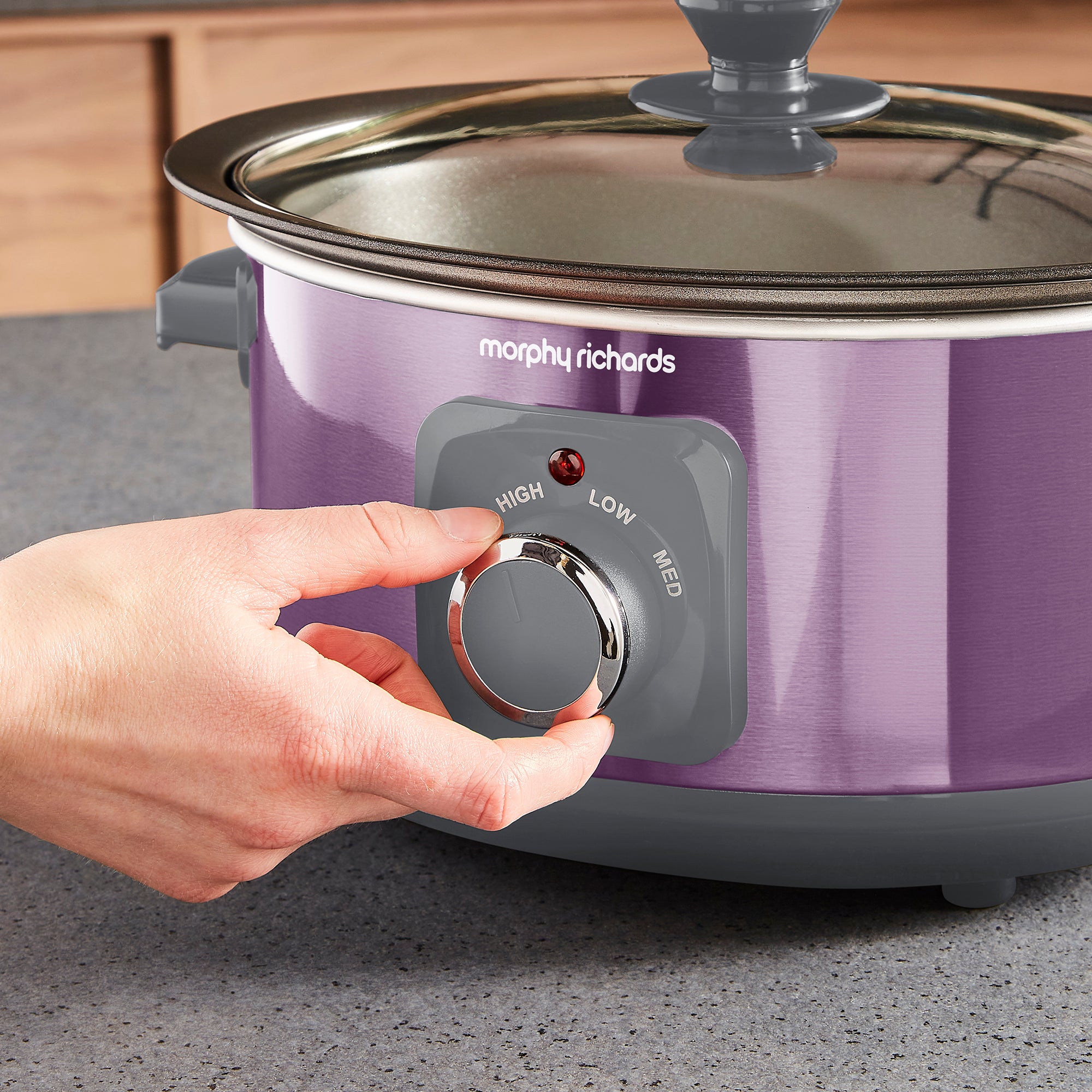 Accents Sear & Stew 3.5L Slow Cooker - Purple - Image 10
