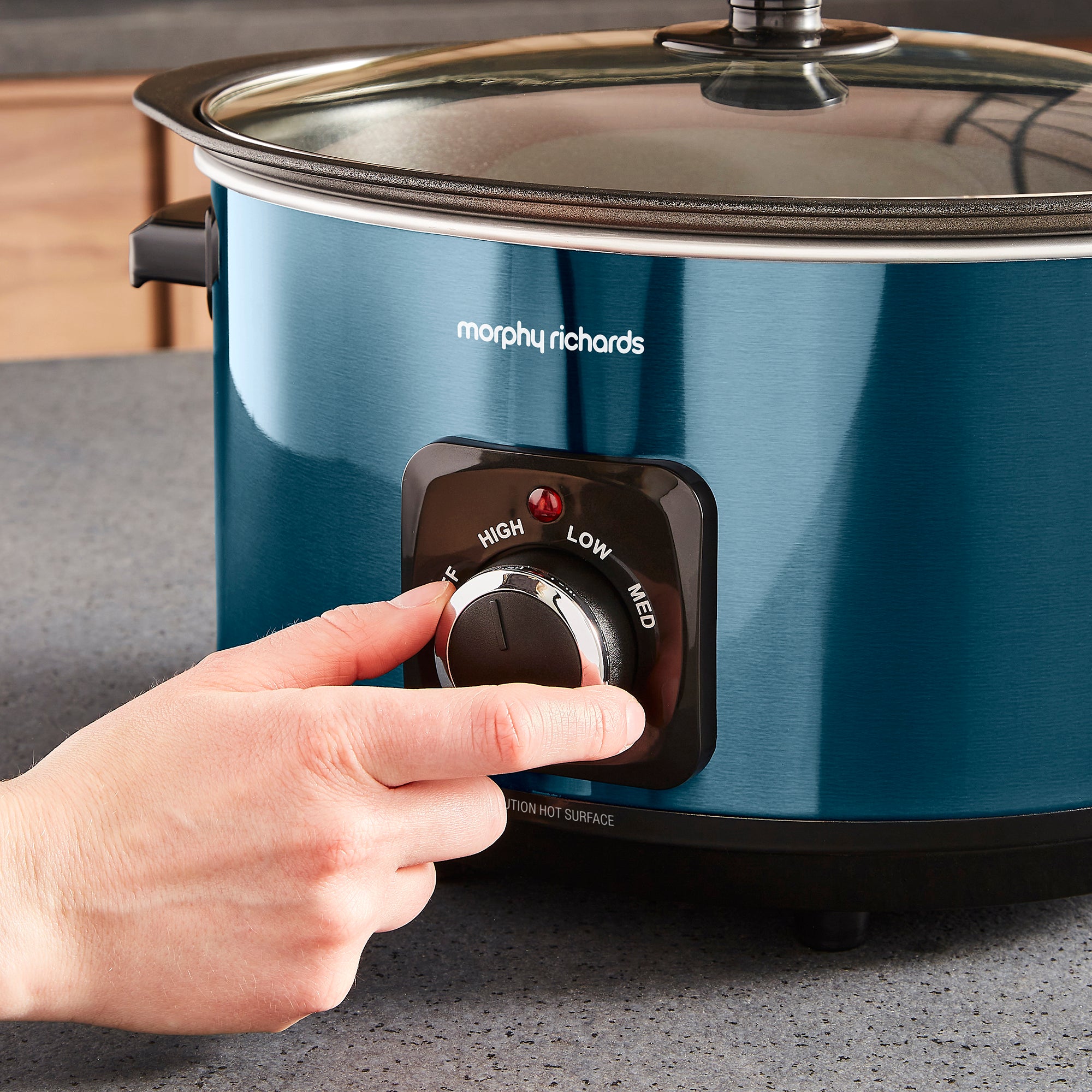 Accents Sear & Stew 6.5L Slow Cooker - Blue - Image 4