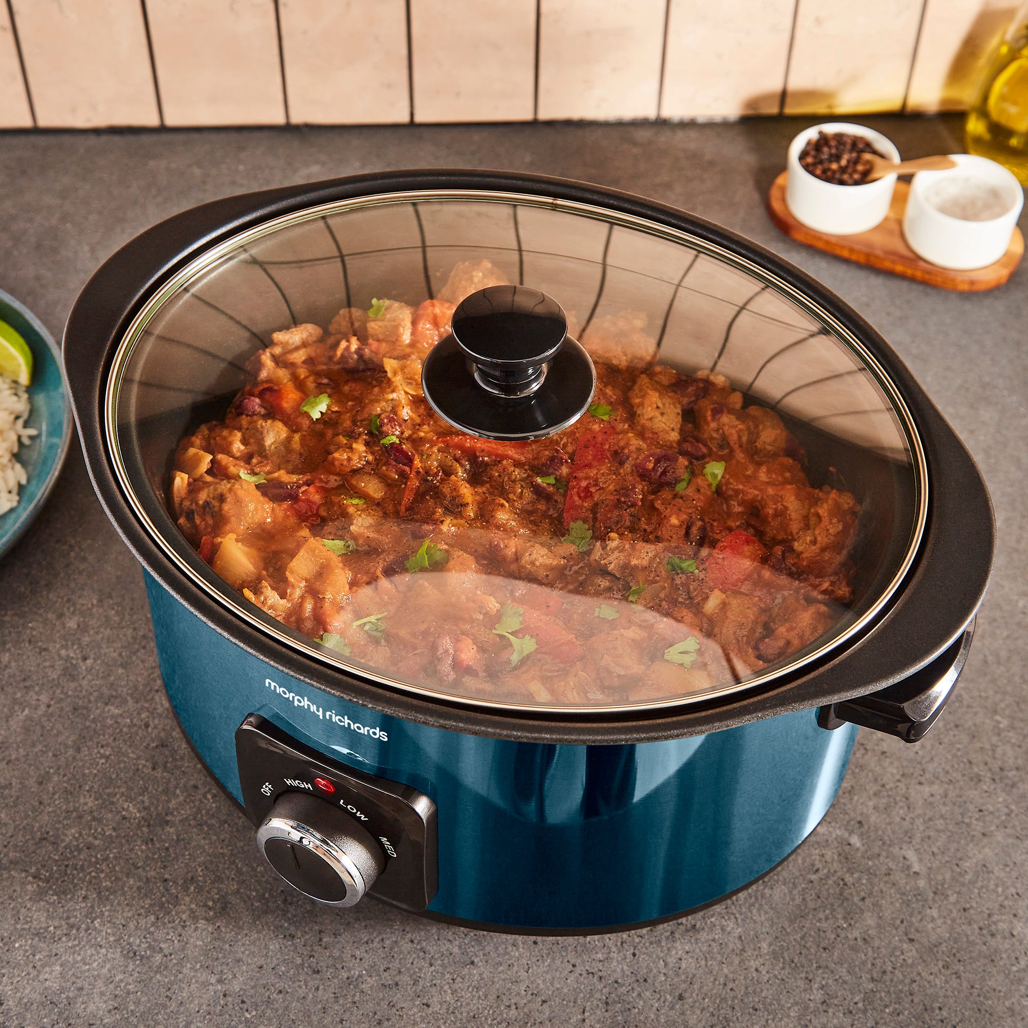 Accents Sear & Stew 6.5L Slow Cooker - Blue - Image 7